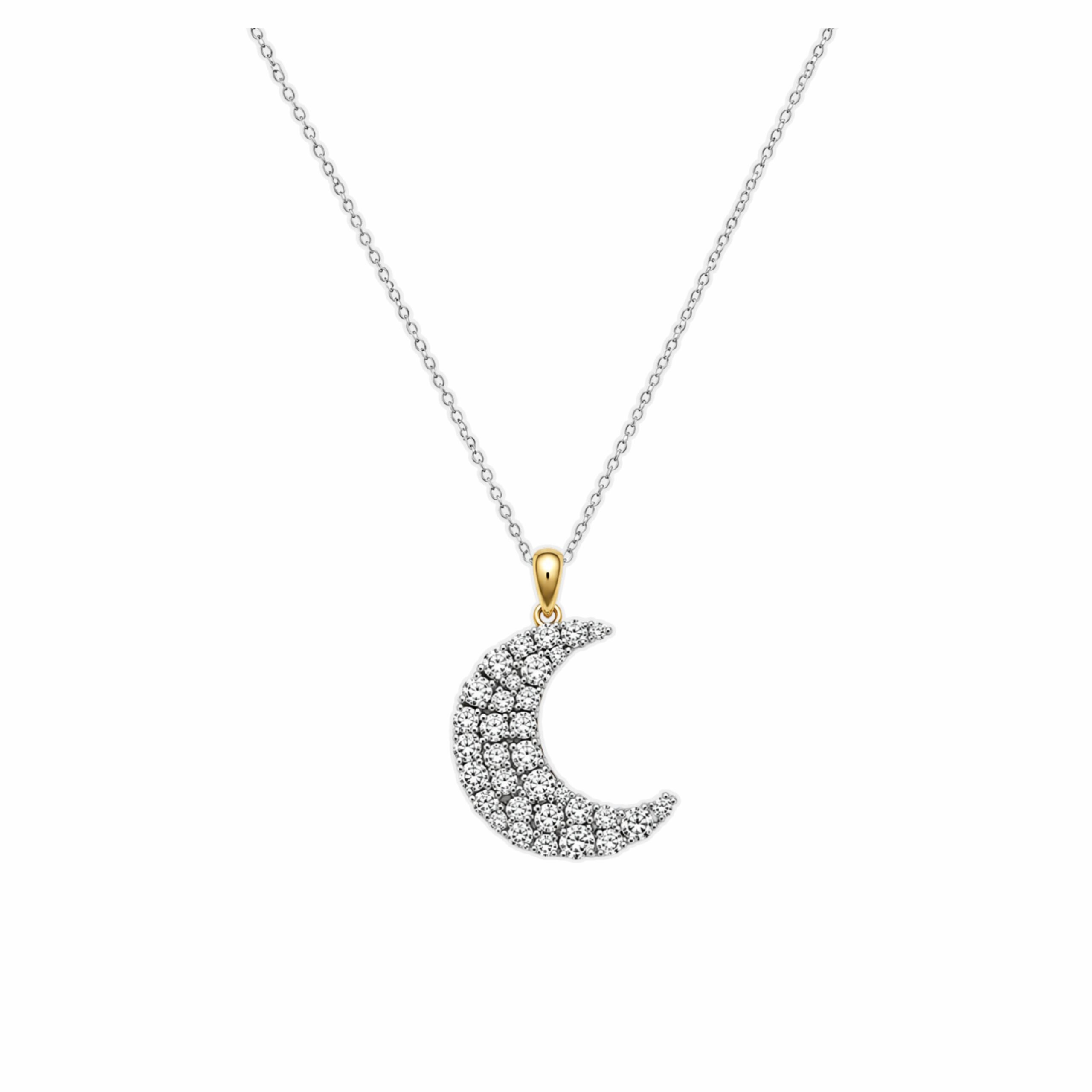 14K Half Moon Pendant